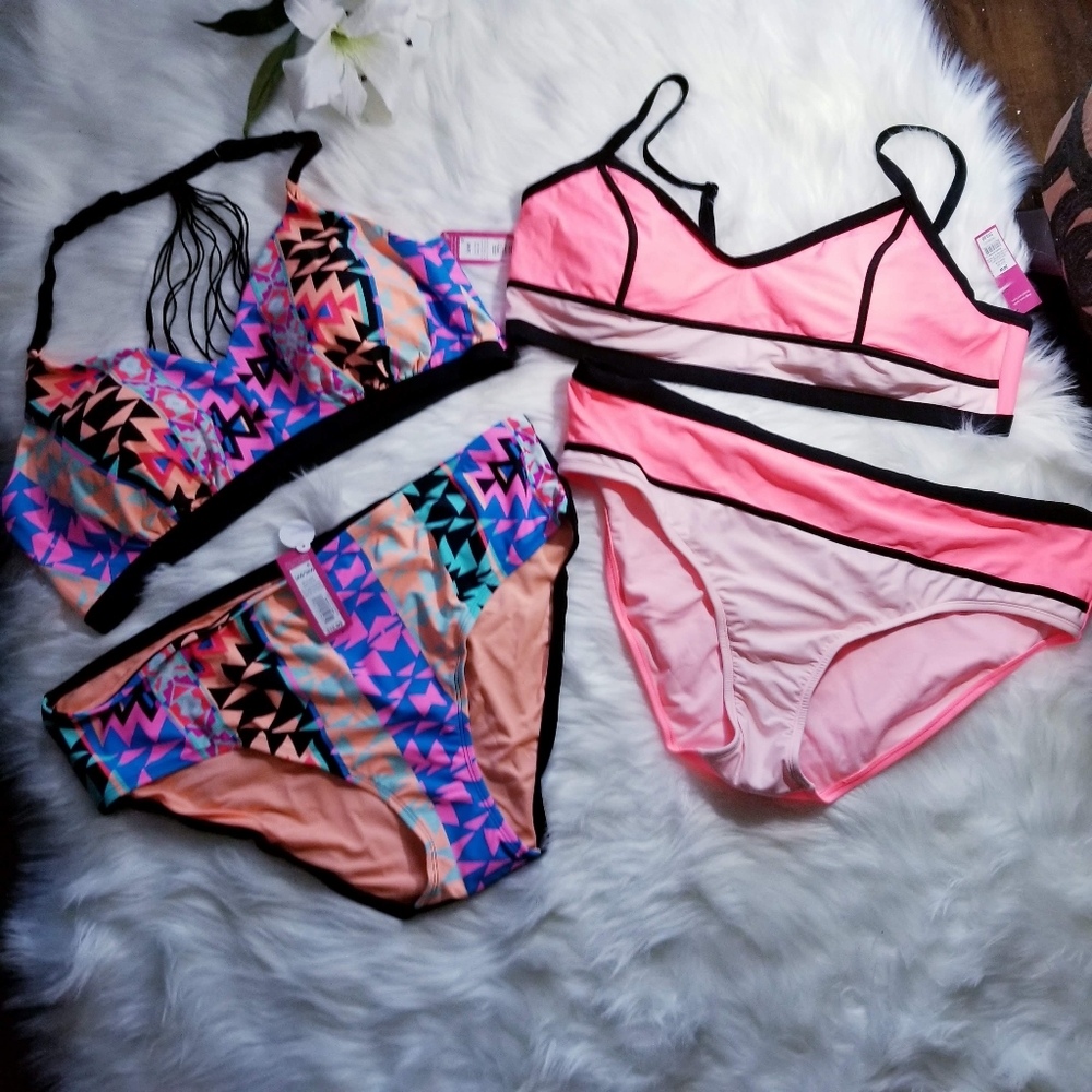 Xhiliration (2) Two Piece Swimsuit  Plus Sz 20W